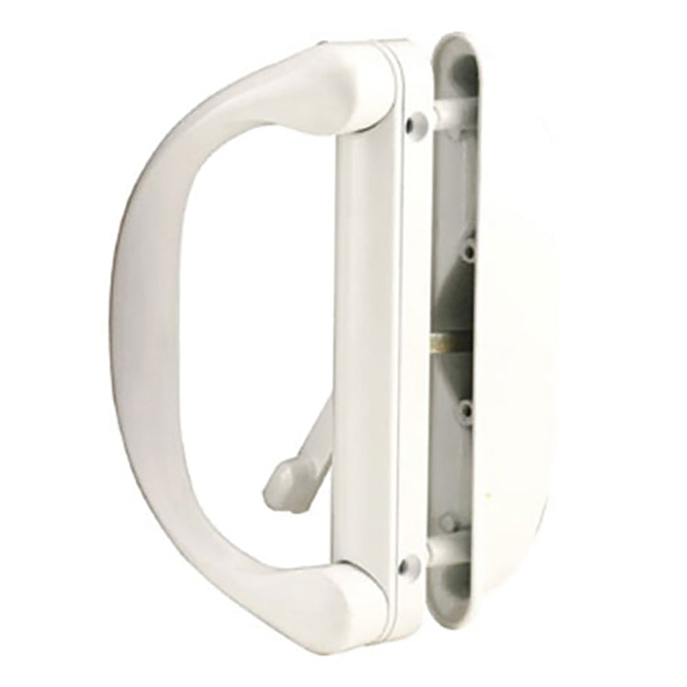 Handle Set for Sliding Patio Door Diecast Inside and Outside Pull White - Handle Set for Sliding Patio Door Diecast Inside and Outside Pull White