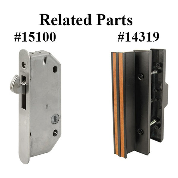 Latch Lever and Escutcheon Plate for Sliding Patio Door with Diecast Lever - Latch Lever and Escutcheon Plate for Sliding Patio Door with Diecast Lever