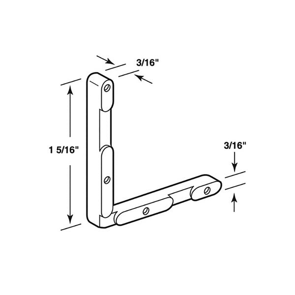 Window Frame Corner Insert for Screen/Storm Windows - Zinc Diecast - Window Frame Corner Insert for Screen/Storm Windows - Zinc Diecast