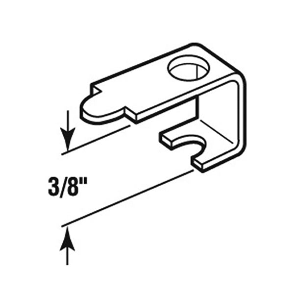 Casement Clips,  3/8 inch Aluminum - 12 pack w/screws - Casement Clips,  3/8 inch Aluminum - 12 pack w/screws