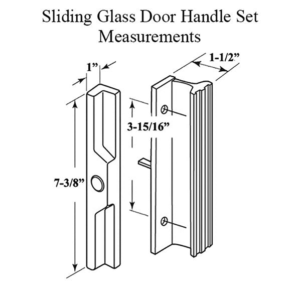 Sliding Patio Door Handle Non Handed Aluminum Sliding Door Handle - Sliding Patio Door Handle Non Handed Aluminum Sliding Door Handle