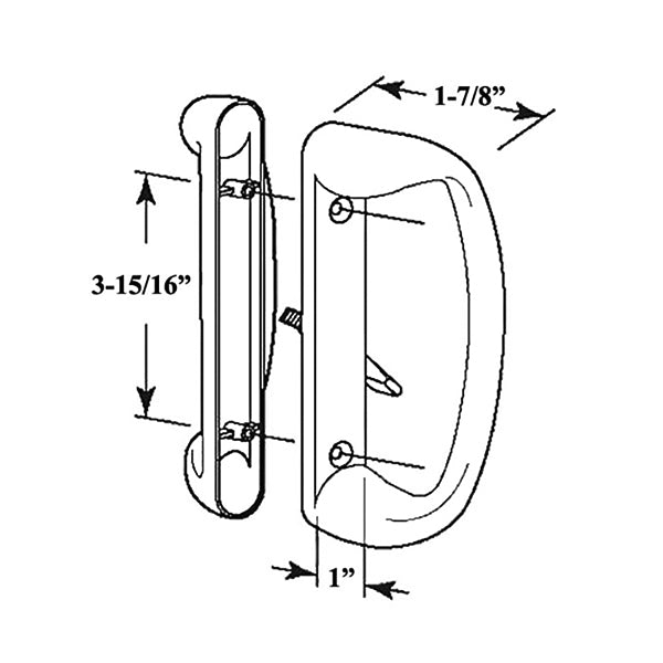 Door Handle For Sliding Glass Patio Doors Reversible Handling Metal Door Handle - Door Handle For Sliding Glass Patio Doors Reversible Handling Metal Door Handle