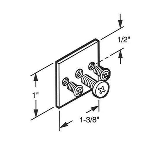 Adjustable Keeper Assembly for Sliding Patio Door Aluminum Finish - Adjustable Keeper Assembly for Sliding Patio Door Aluminum Finish