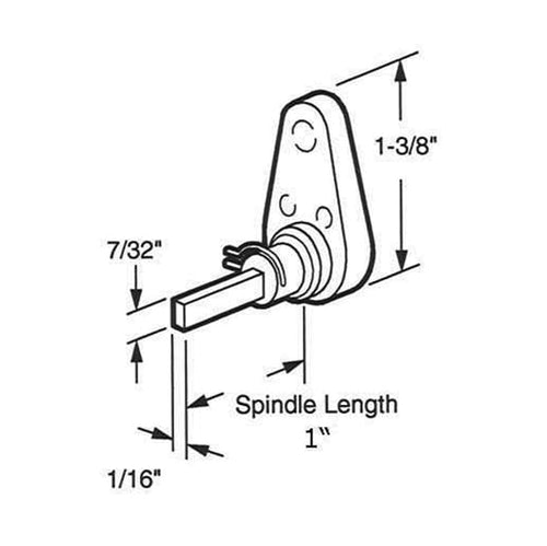 Latch Lever - Sliding Patio Door, Diecast - 1 inch Spindle Length - Latch Lever - Sliding Patio Door, Diecast - 1 inch Spindle Length