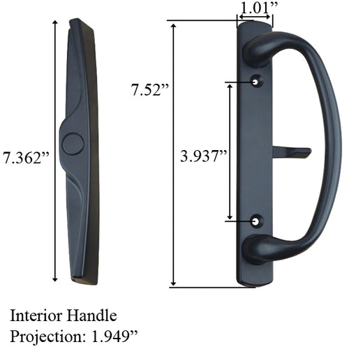 Sliding Patio Door Handle Euro Charlotte Design Glass Patio Door Handle Set - Sliding Patio Door Handle Euro Charlotte Design Glass Patio Door Handle Set