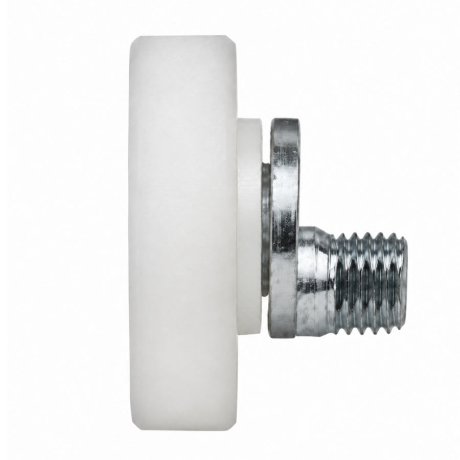 Shower Door Roller, 7/8 x 1/4 Flat Nylon Bearing  w/ Adjustable Washers - Shower Door Roller, 7/8 x 1/4 Flat Nylon Bearing  w/ Adjustable Washers