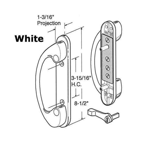Handle Set for Mortise Locks 3-15/16
