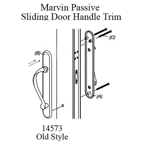 Marvin Handle Set for Sliding French Doors Passive No Key No Thumbturn - Marvin Handle Set for Sliding French Doors Passive No Key No Thumbturn