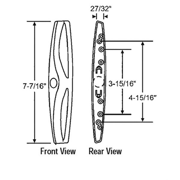 Classic Outside Pull with Knock Out Plug for Keyed Cylinder - Classic Outside Pull with Knock Out Plug for Keyed Cylinder