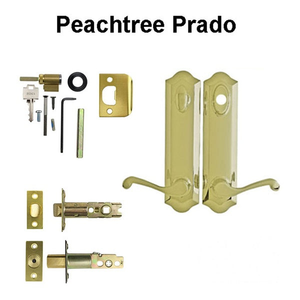 Peachtree Prado Handle Set For Hinged Patio Door Hardware Weiser Key Door Lock and Handle - Peachtree Prado Handle Set For Hinged Patio Door Hardware Weiser Key Door Lock and Handle