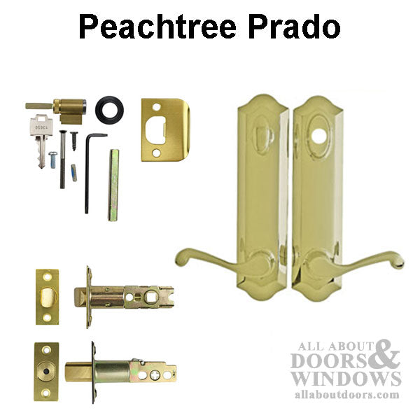 Peachtree Prado Handle Set For Hinged Patio Door Hardware Weiser Key Door Lock and Handle - Peachtree Prado Handle Set For Hinged Patio Door Hardware Weiser Key Door Lock and Handle