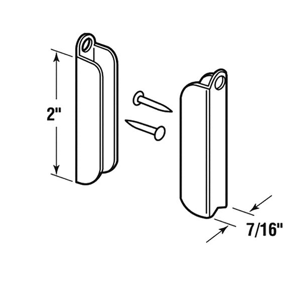 Window Screen Hangers with Nails 7/16 Inch Frame 6 Pack Mill Finish - Window Screen Hangers with Nails 7/16 Inch Frame 6 Pack Mill Finish