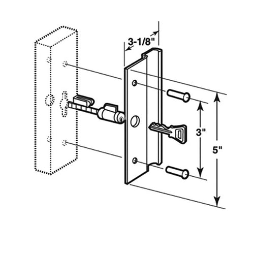 External Pull and Key Lock - Sliding Patio Door, International - Aluminum - External Pull and Key Lock - Sliding Patio Door, International - Aluminum