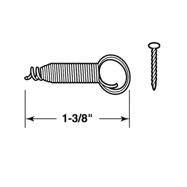 Window Screen Spring Latch, 1-3/8 Inch, 6 Pack- Stainless - Window Screen Spring Latch, 1-3/8 Inch, 6 Pack- Stainless