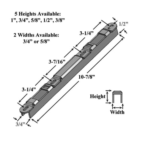 Sliding Door Keeper, 1/2 Inch Raised Dual Point Strike- Stainless Steel - Sliding Door Keeper, 1/2 Inch Raised Dual Point Strike- Stainless Steel