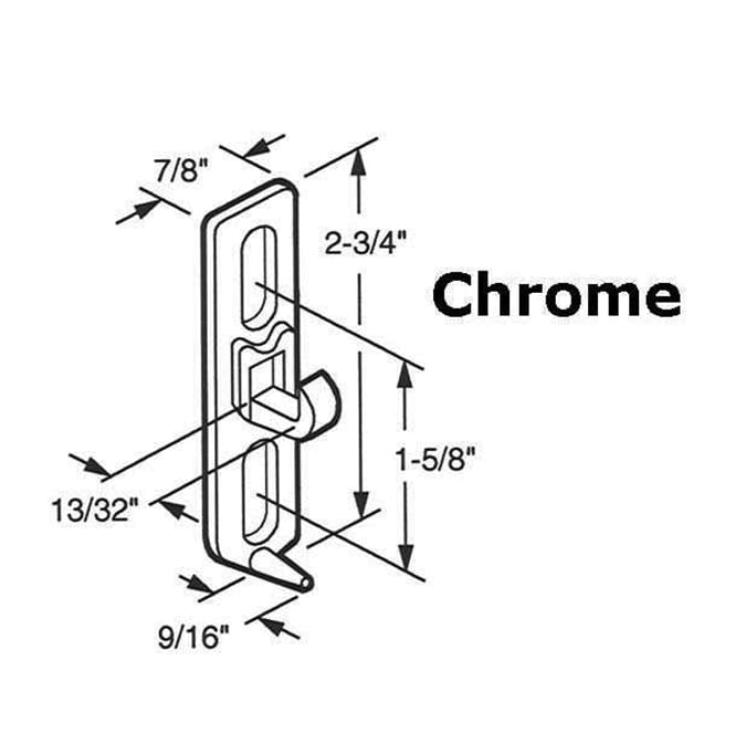 Diecast Strike/Keeper for Sliding Glass Door Face Mounted - Diecast Strike/Keeper for Sliding Glass Door Face Mounted