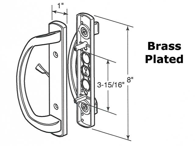 Door Handle For Sliding Glass Patio Doors Non Keyed Hook Style Latching Door Handle - Door Handle For Sliding Glass Patio Doors Non Keyed Hook Style Latching Door Handle