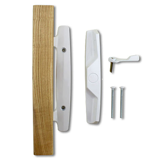 Door Handle For Sliding Patio Doors Wood Handle Outside Pull and Plastic Interior Pull
