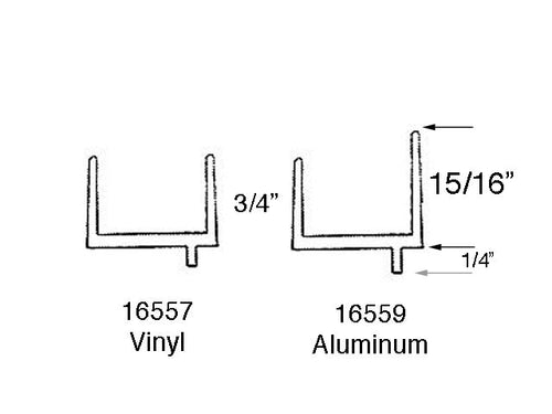 Screen Channel, Head Track ,6546 WP/FS Aluminum 6\' - Tan - Screen Channel, Head Track ,6546 WP/FS Aluminum 6\' - Tan