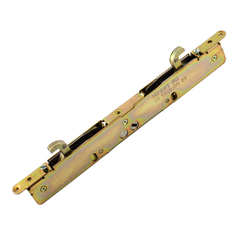 2-point Double Hook Sliding door lock, Center Drive, No Faceplate - Choose Material - 2-point Double Hook Sliding door lock, Center Drive, No Faceplate - Choose Material