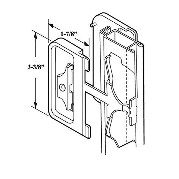 OBSOLETE Non-Handed Latch & Pull for Sliding Screen Door - Black - OBSOLETE Non-Handed Latch & Pull for Sliding Screen Door - Black