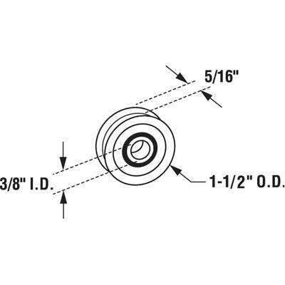 Unavailable - Roller Only,  1-1/2  Diameter Nylon Wheel