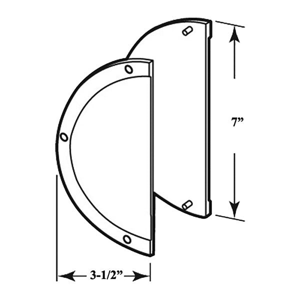Plastic Screen Shield for Sliding Screen Door - Black - Plastic Screen Shield for Sliding Screen Door - Black