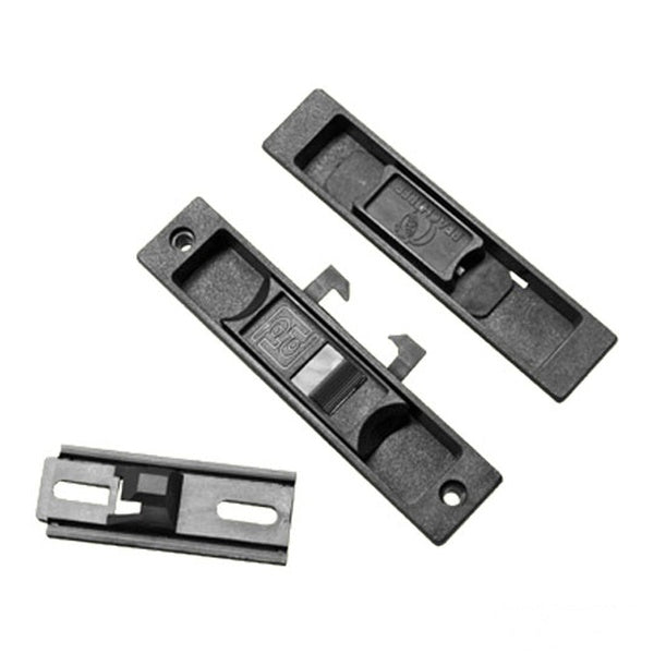 Non-Handed Latch, Pull & Strike for Sliding Screen Door - Black - Non-Handed Latch, Pull & Strike for Sliding Screen Door - Black