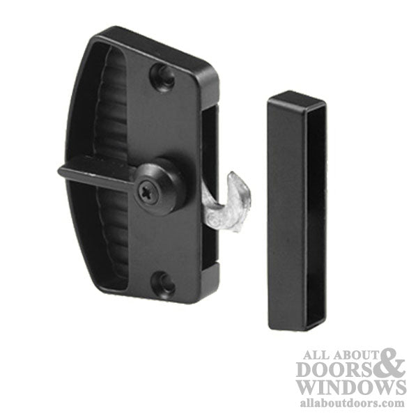 Deluxe Latch & Pull for Sliding Screen Door in Black - Deluxe Latch & Pull for Sliding Screen Door in Black