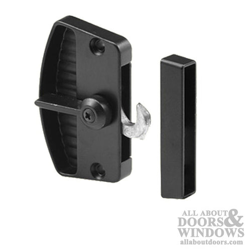 Deluxe Latch & Pull for Sliding Screen Door in Black - Deluxe Latch & Pull for Sliding Screen Door in Black