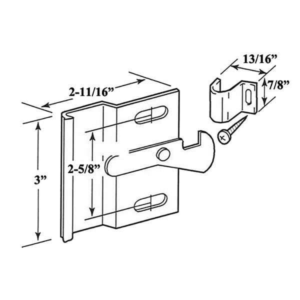 Right Hand Aluminum Latch & Pull Handle Set for Sliding Screen Door - Aluminum - Right Hand Aluminum Latch & Pull Handle Set for Sliding Screen Door - Aluminum