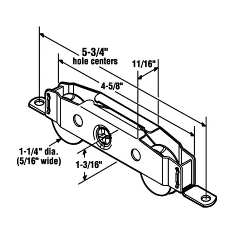 Door Roller for Sliding Patio Door 1.25 Inch Steel Ball Bearing Wheel Diameter Tandem Wheel Door Roller - Door Roller for Sliding Patio Door 1.25 Inch Steel Ball Bearing Wheel Diameter Tandem Wheel Door Roller