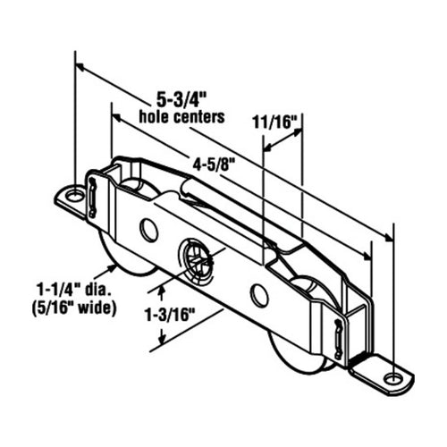 Door Roller for Sliding Patio Door 1.25 Inch Steel Ball Bearing Wheel Diameter Tandem Wheel Door Roller - Door Roller for Sliding Patio Door 1.25 Inch Steel Ball Bearing Wheel Diameter Tandem Wheel Door Roller