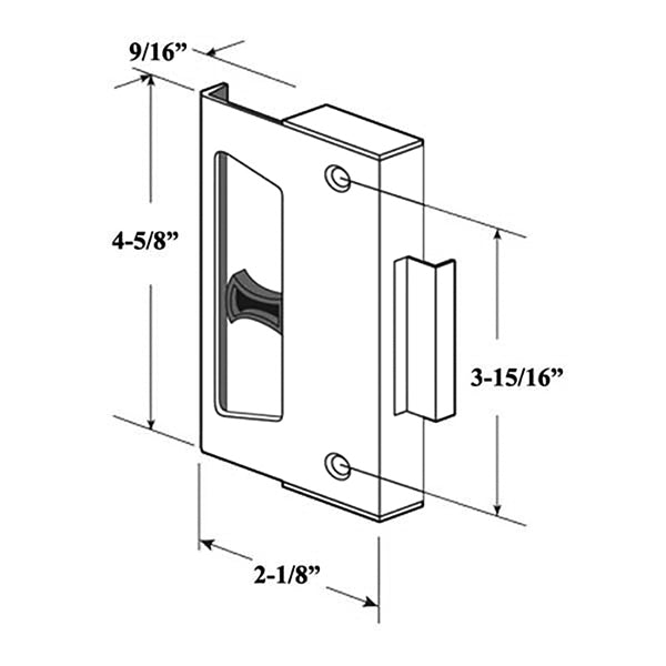 Non-Handed Clamp Style Latch & Pull for Sliding Screen Door - Black - Non-Handed Clamp Style Latch & Pull for Sliding Screen Door - Black