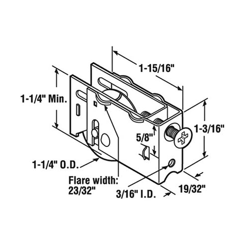 Sliding Patio Door Roller With Adjustable Steel Plain back Housing 1.25 Inch Steel Wheels - Sliding Patio Door Roller With Adjustable Steel Plain back Housing 1.25 Inch Steel Wheels