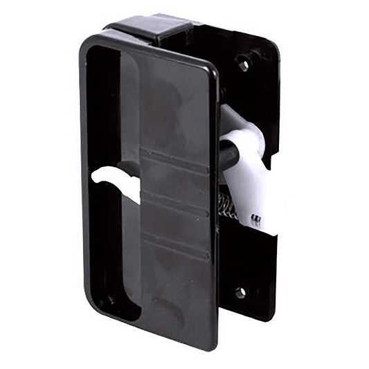 Non-Handed Latch & Pull with Security Lock for Sliding Screen Door - Black