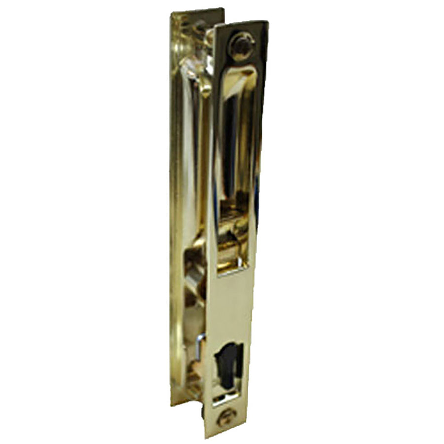 Handle set (keyed) 6-5/8 - Brass Plated - Handle set (keyed) 6-5/8 - Brass Plated