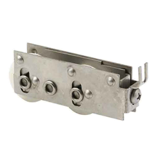 Sliding Patio Door Tandem Roller Assembly with Adjustable Steel Housing 1.125 Inch Nylon Ball Bearing Wheel Diameter