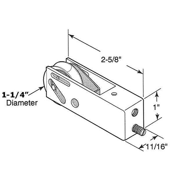 Sliding Door Roller Single Nylon Wheel With Steel Housing 1.25 Inch Nylon Roller - Sliding Door Roller Single Nylon Wheel With Steel Housing 1.25 Inch Nylon Roller