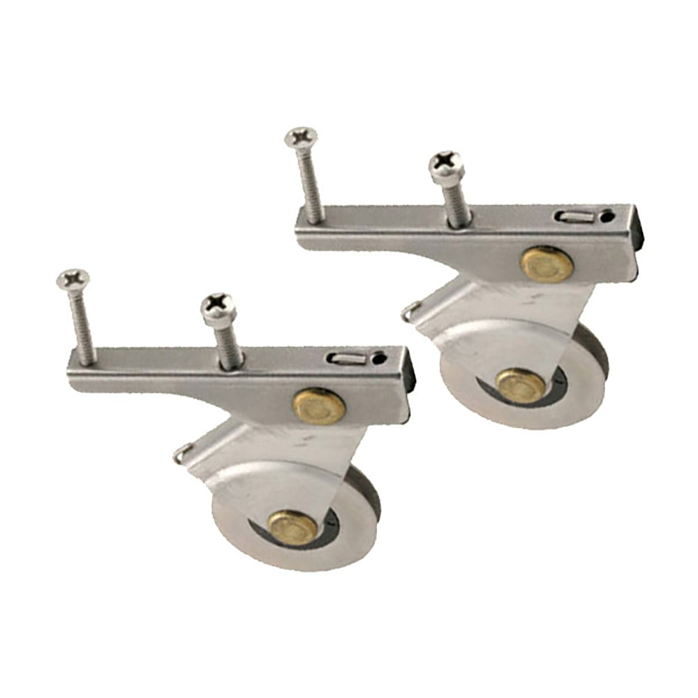 Stainless Steel Spring-Loaded Roller Assembly with 1-1/4 Inch Wheel - Stainless Steel Spring-Loaded Roller Assembly with 1-1/4 Inch Wheel