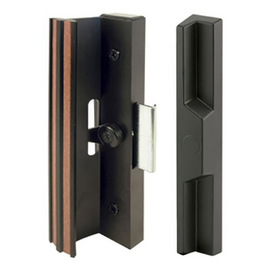 Handle Set for Sliding Patio Doors with Extruded Aluminum Inside Pull Diecast Outside Pull - Handle Set for Sliding Patio Doors with Extruded Aluminum Inside Pull Diecast Outside Pull