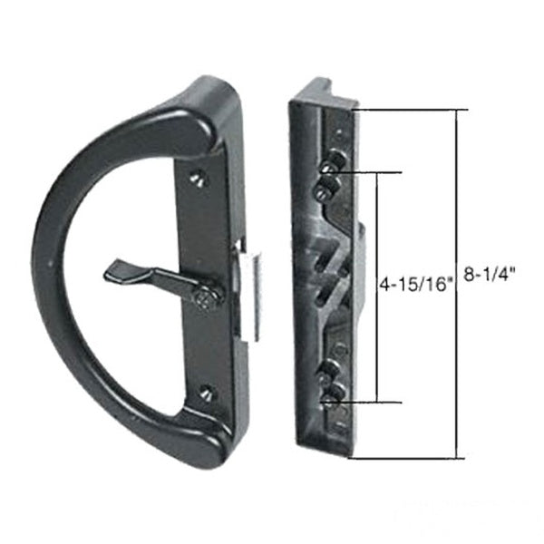 Sliding Patio Door Dual Clasp Diecast Handle Set for Sliding Patio Door Black - Sliding Patio Door Dual Clasp Diecast Handle Set for Sliding Patio Door Black