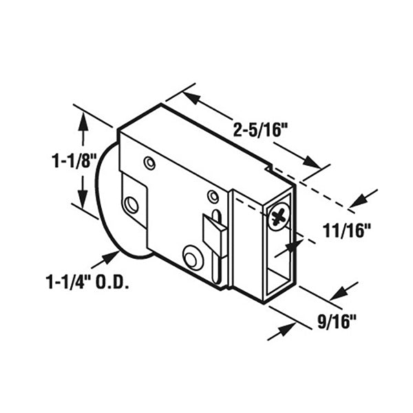 Sliding Door Roller With Adjustable Steel Housing Single 1.25 Inch Steel Wheel - Sliding Door Roller With Adjustable Steel Housing Single 1.25 Inch Steel Wheel
