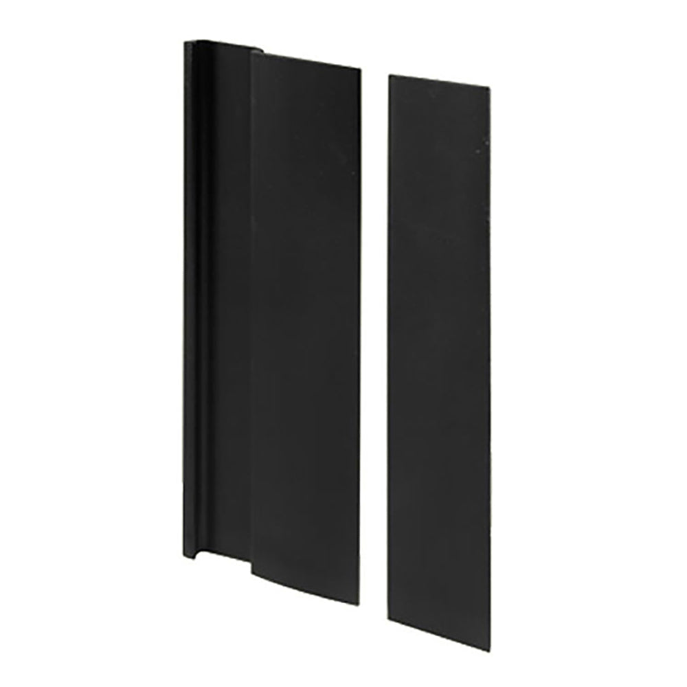 Aluminum Cover Plate and Pull Handle for Sliding Door - Black - Aluminum Cover Plate and Pull Handle for Sliding Door - Black
