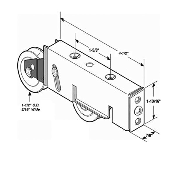 Tandem Roller Assembly 1-1/2 inch steel ball bearing wheel Sliding Patio Door - Tandem Roller Assembly 1-1/2 inch steel ball bearing wheel Sliding Patio Door