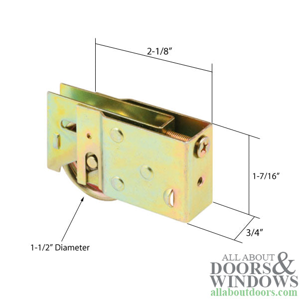 Sliding Door Roller With Adjustable Steel Plain Back Housing 1.5 Inch Steel Wheel Door Roller - Sliding Door Roller With Adjustable Steel Plain Back Housing 1.5 Inch Steel Wheel Door Roller