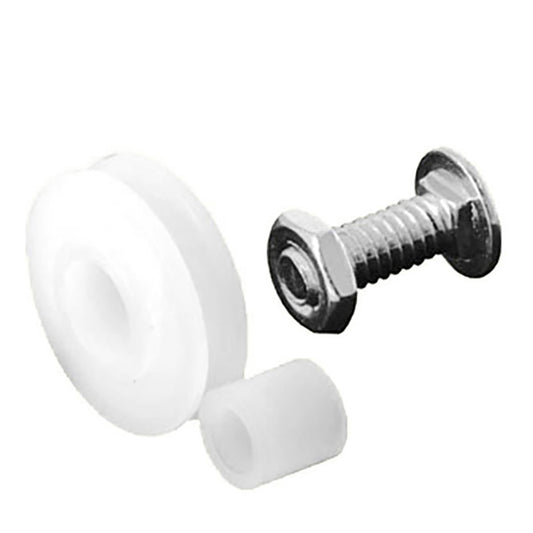 Bottom Mount Roller Assembly with 1 Inch Nylon Wheel Diameter for Sliding Screen Doors