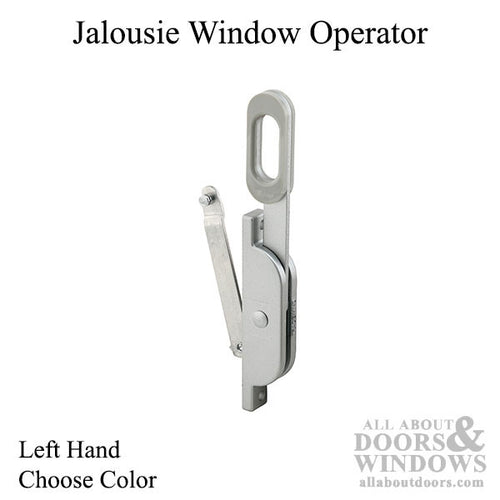 New Style Jalousie or Louver Window Operator, Lever, 3 Link, Left -Aluminum - New Style Jalousie or Louver Window Operator, Lever, 3 Link, Left -Aluminum