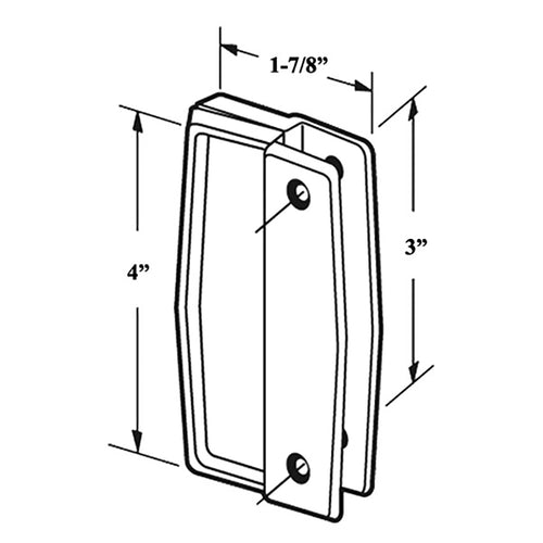 Non-Handed Latch & Pull Handle Set for Sliding Screen Door - Black - Non-Handed Latch & Pull Handle Set for Sliding Screen Door - Black