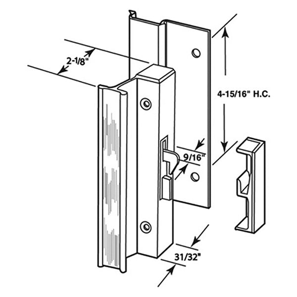 Handle Set, 4-15/16   H.C.,  Black - Handle Set, 4-15/16   H.C.,  Black